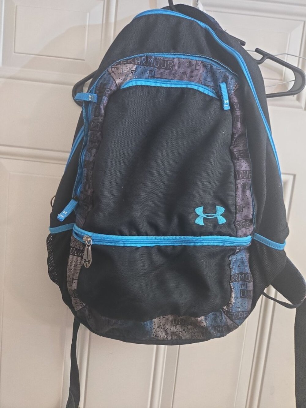 Under Armour Backpack Unisex UA  Water-Resistant Teal-Black UA Pattern Padded